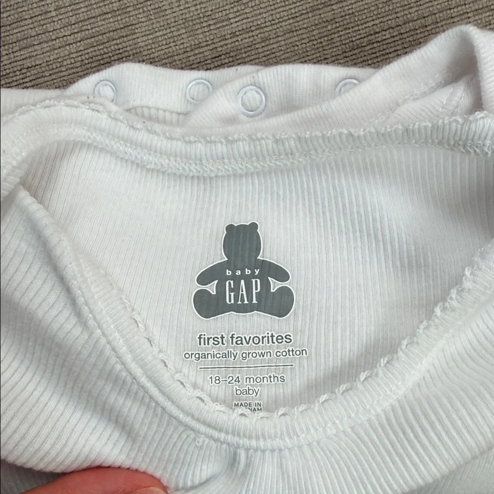 White Long Sleeve Baby Bodysuit Set - Gap